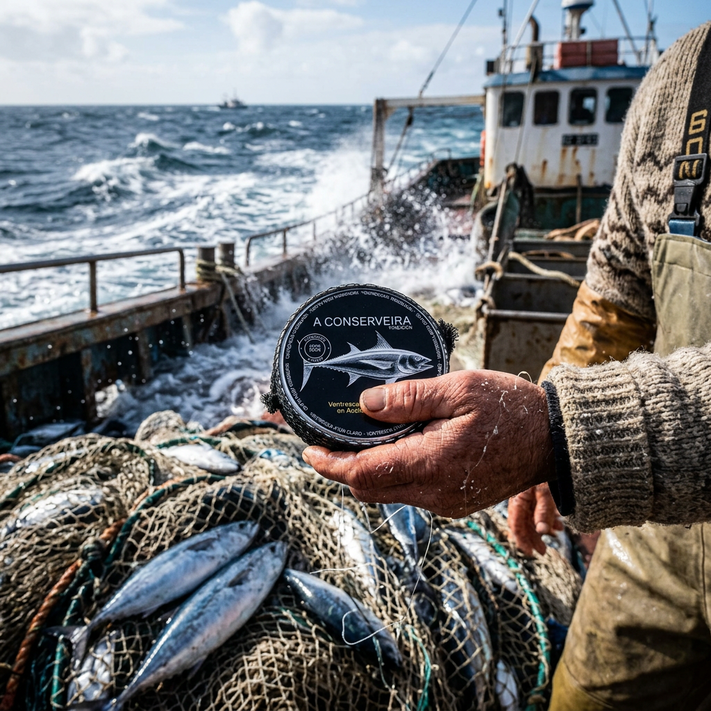 Ventresca de atún claro en aceite de oliva  A Conserveira