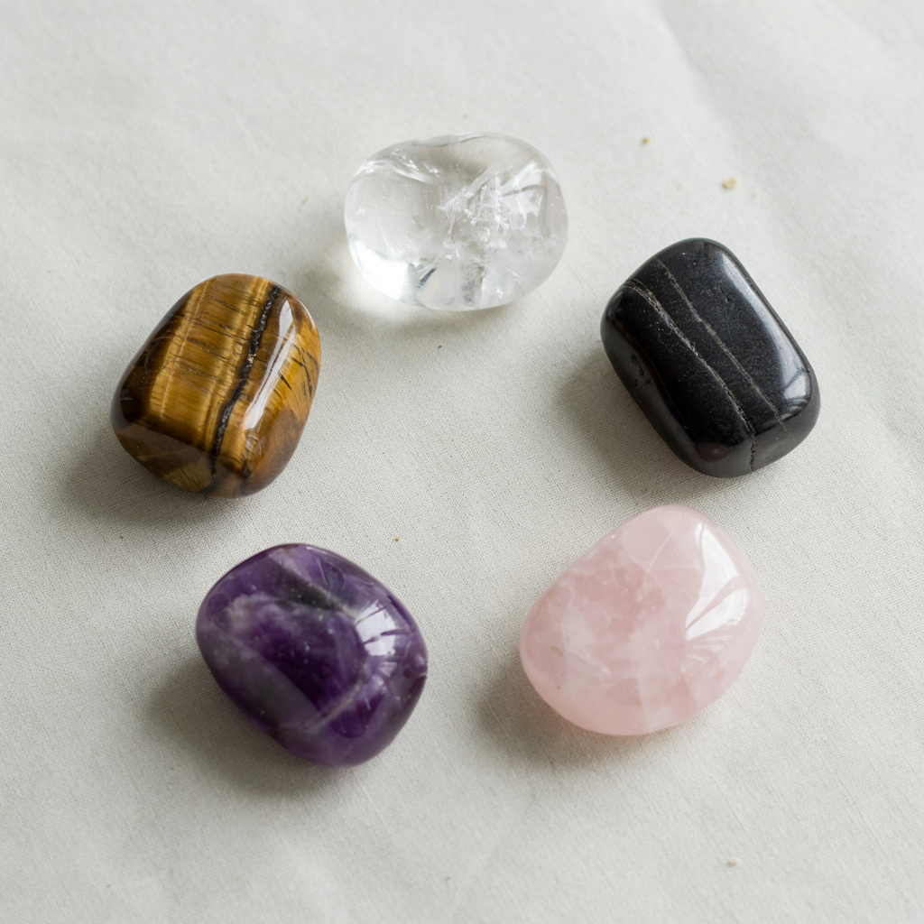 Set aus 5 Heilsteinen zum "Täglichen Edelsteinbegleiter"