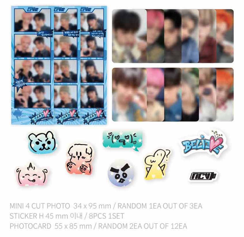 Set de photocards et stickers NCHIVE
