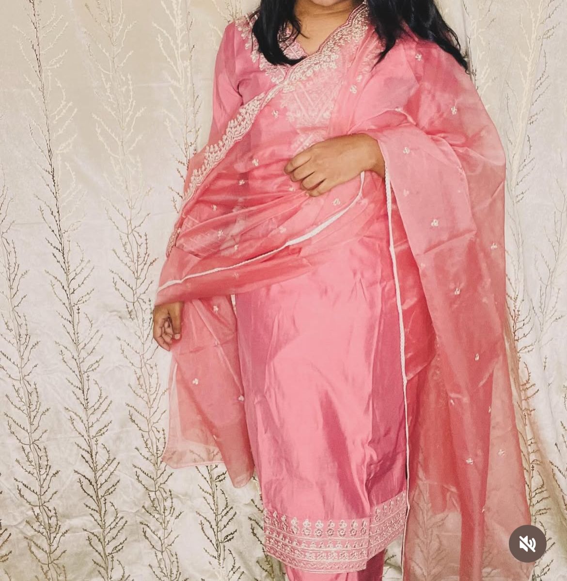 Embroidered Pink Traditional Dress