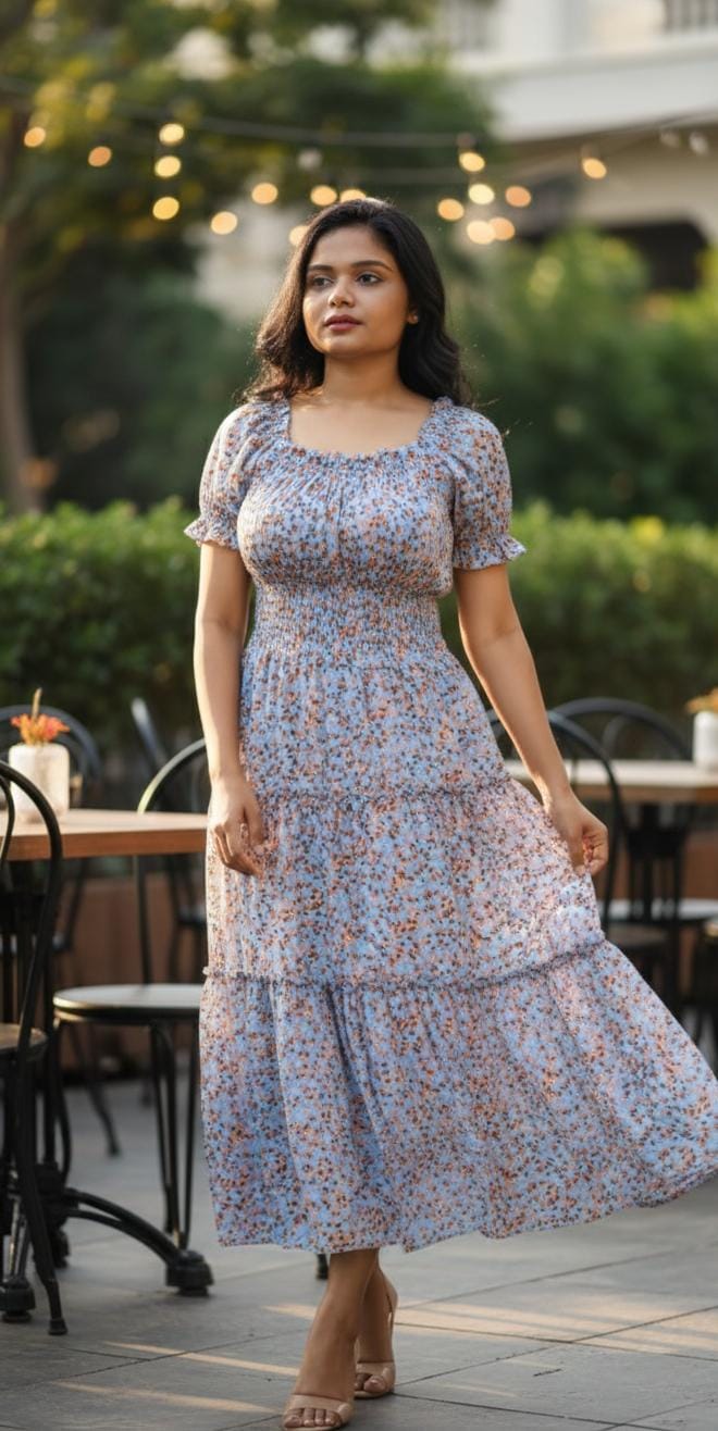 Floral Print Maxi Dress