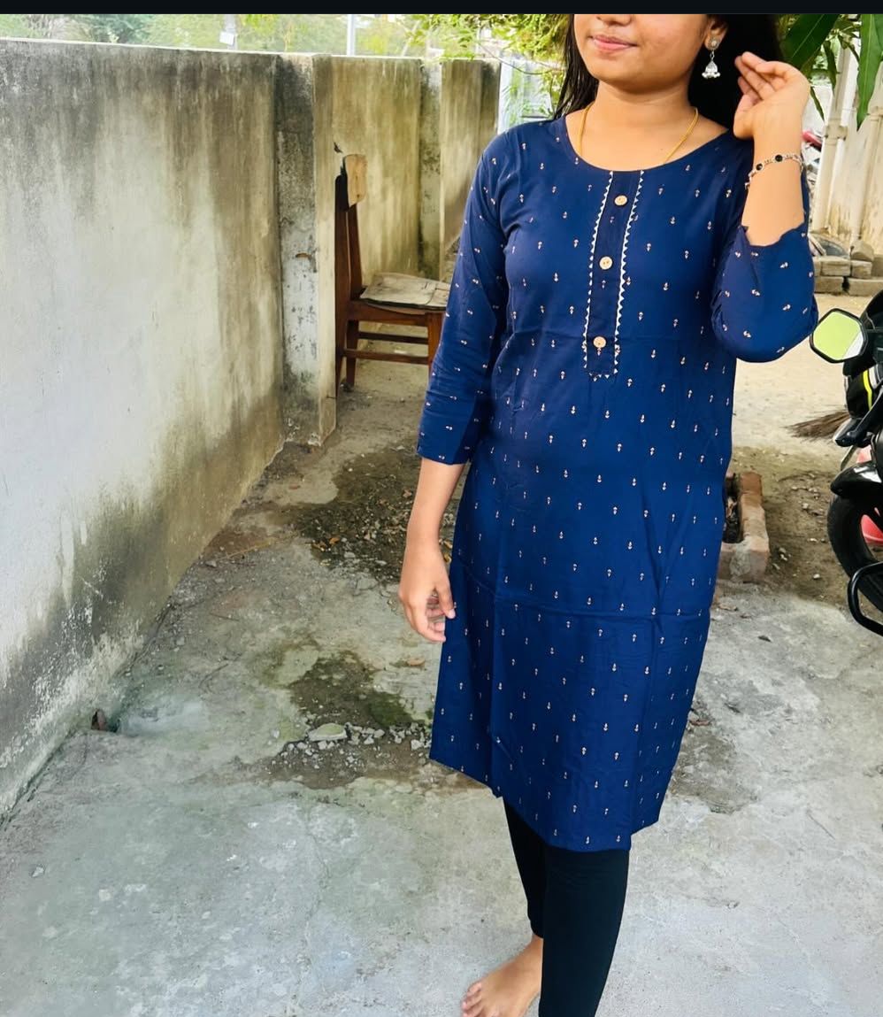 Blue Printed Kurti