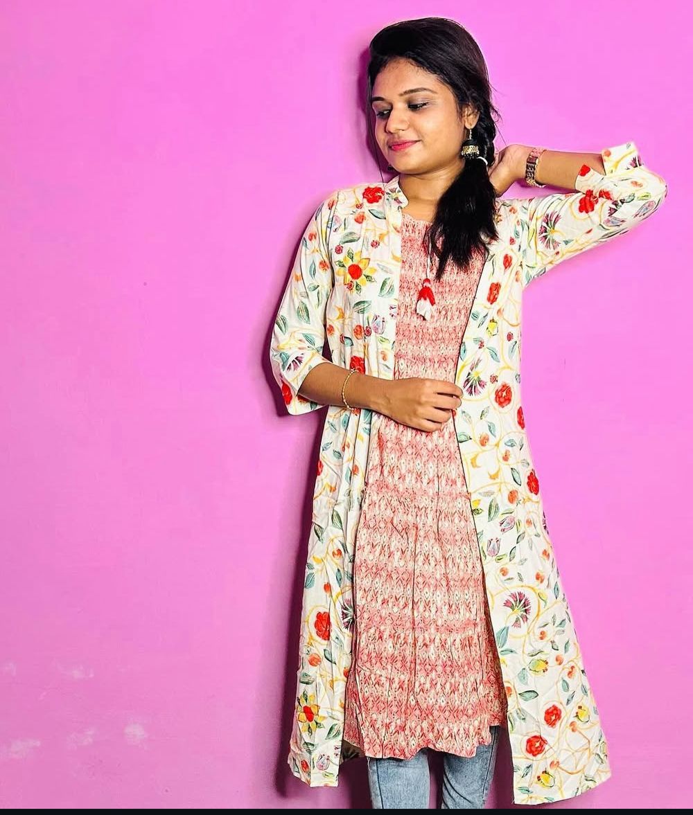 Floral Printed Long Kurti