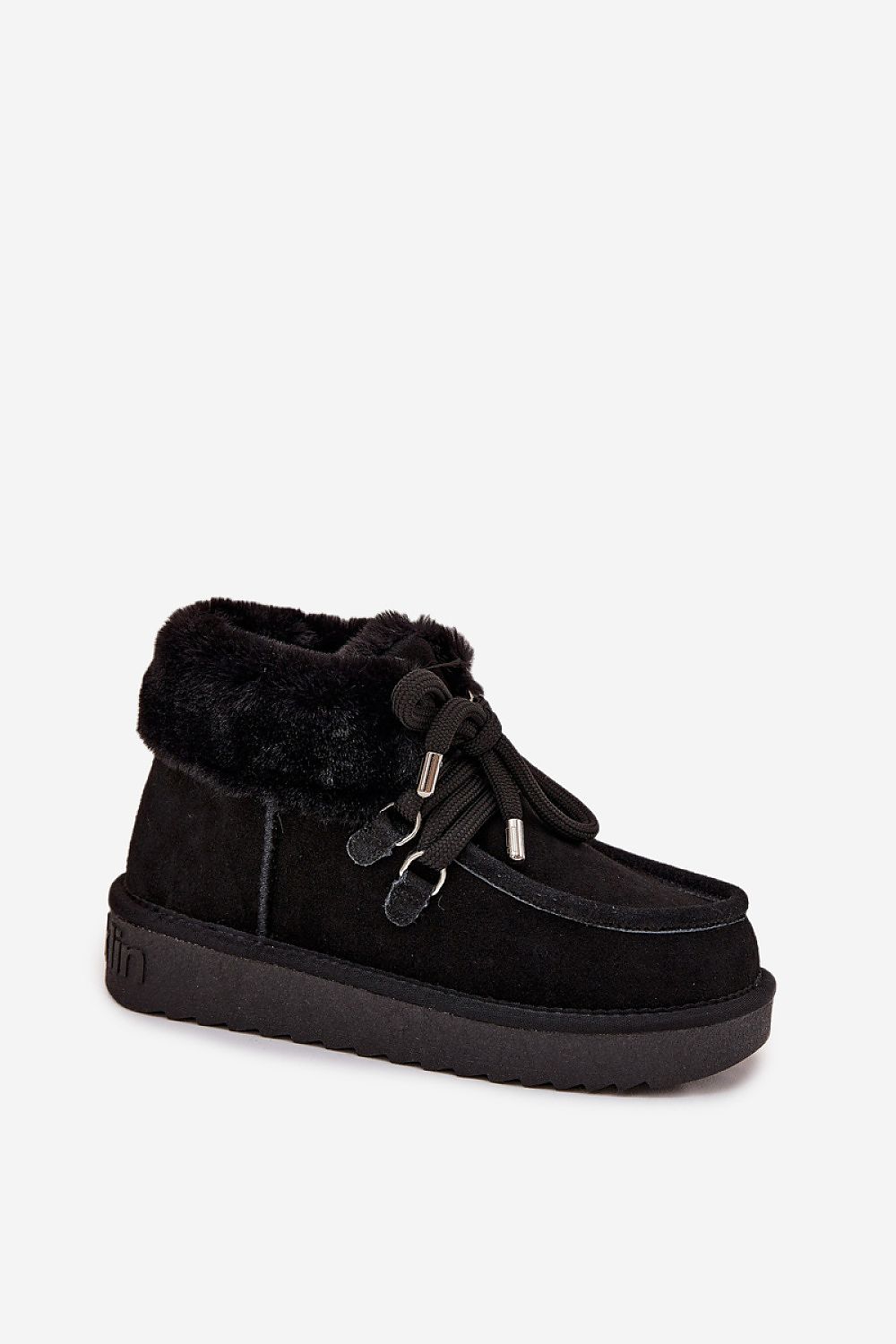 Black Suede Winter Boot