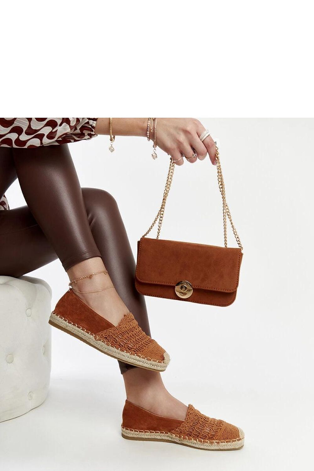 Brown Suede Clutch Bag