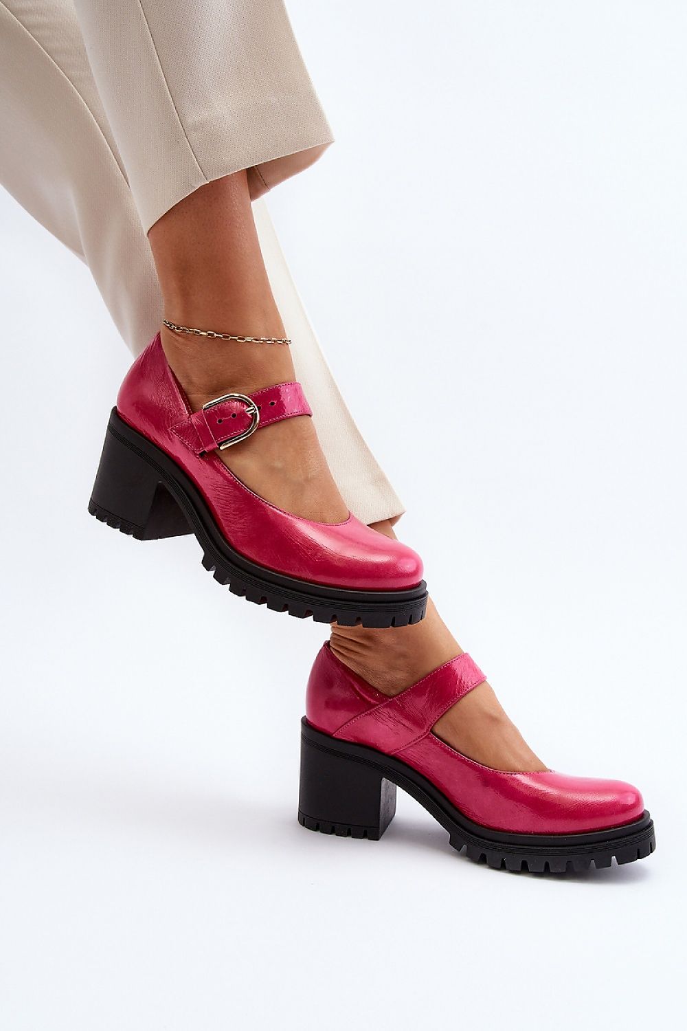 Women's Chunky Heel Mary Jane Shoes