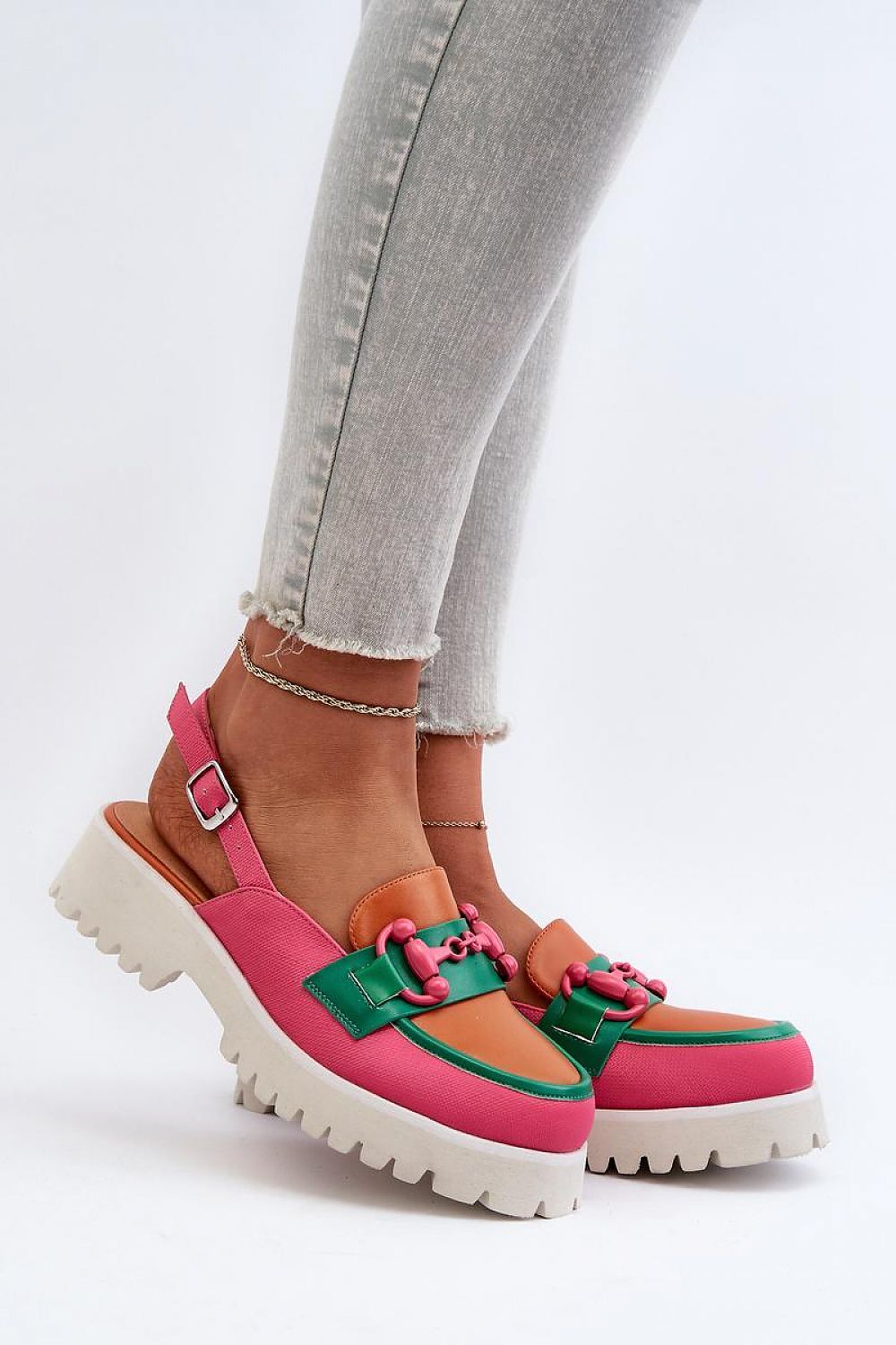 Colorful Chunky Loafer Sandals