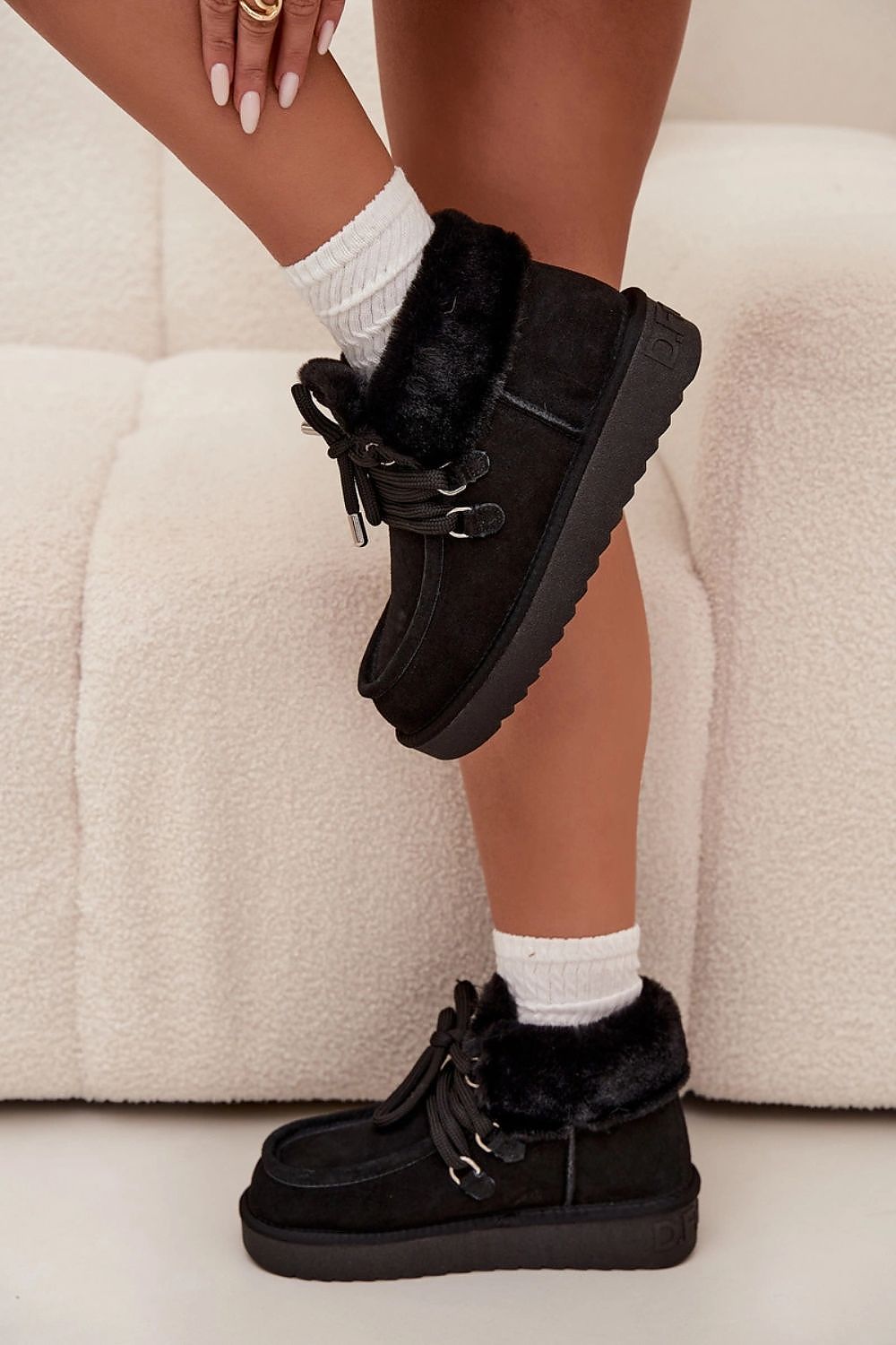 Black Suede Winter Boot