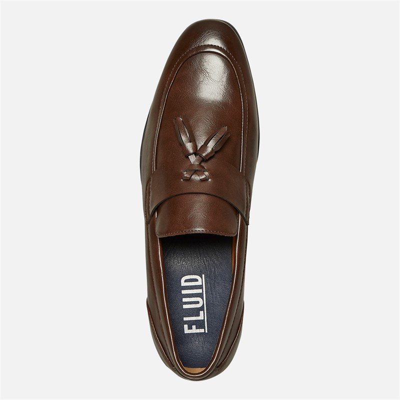 Men's brown Fluid leather loafers