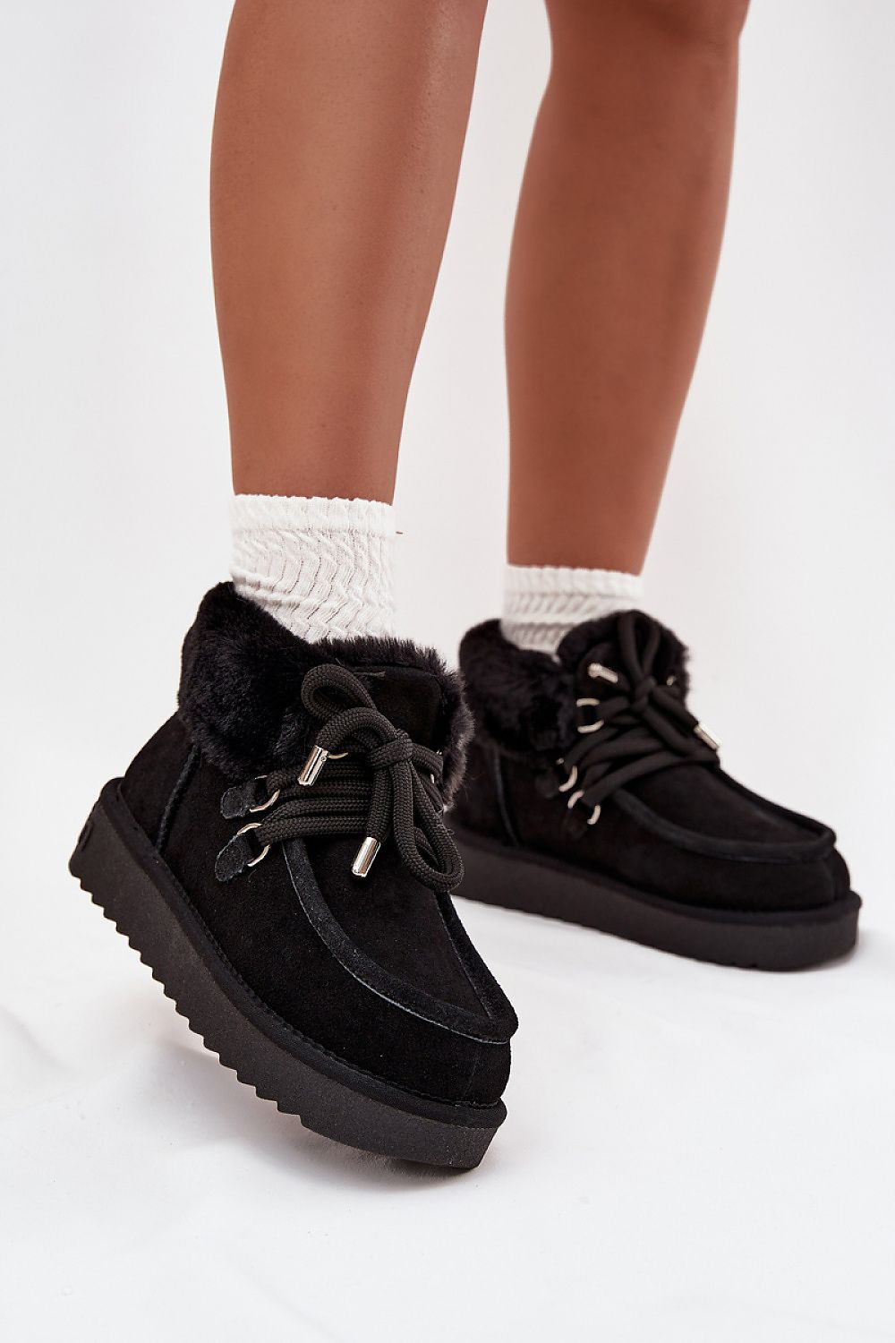 Black Suede Winter Boot
