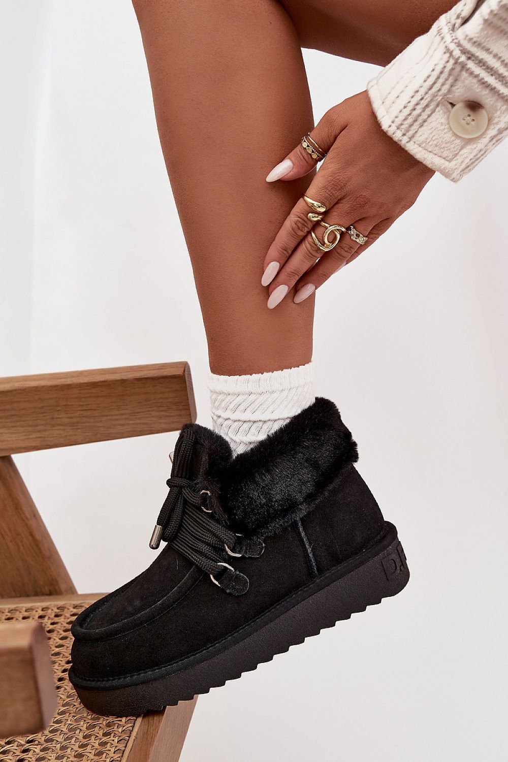 Black Suede Winter Boot