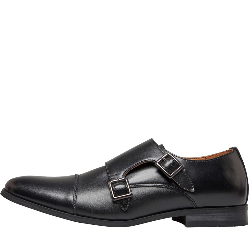 Men's Black Monk Strap Dress Shoe