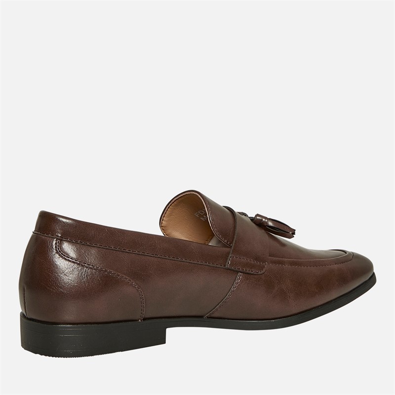 Men's brown Fluid leather loafers