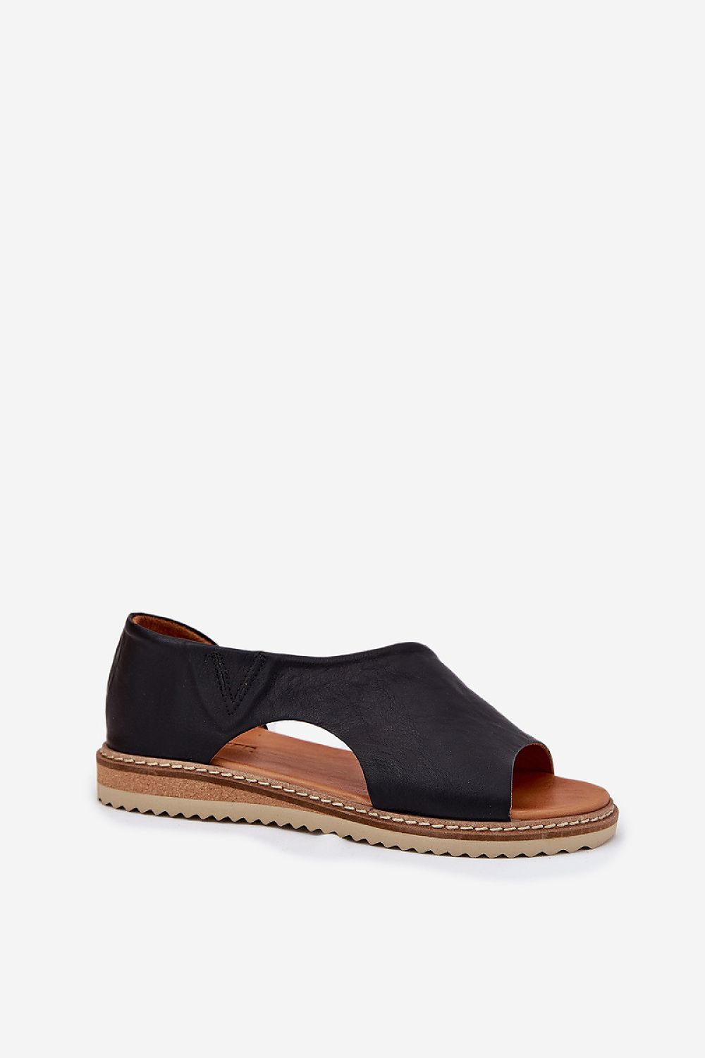 Black Open Toe Sandals