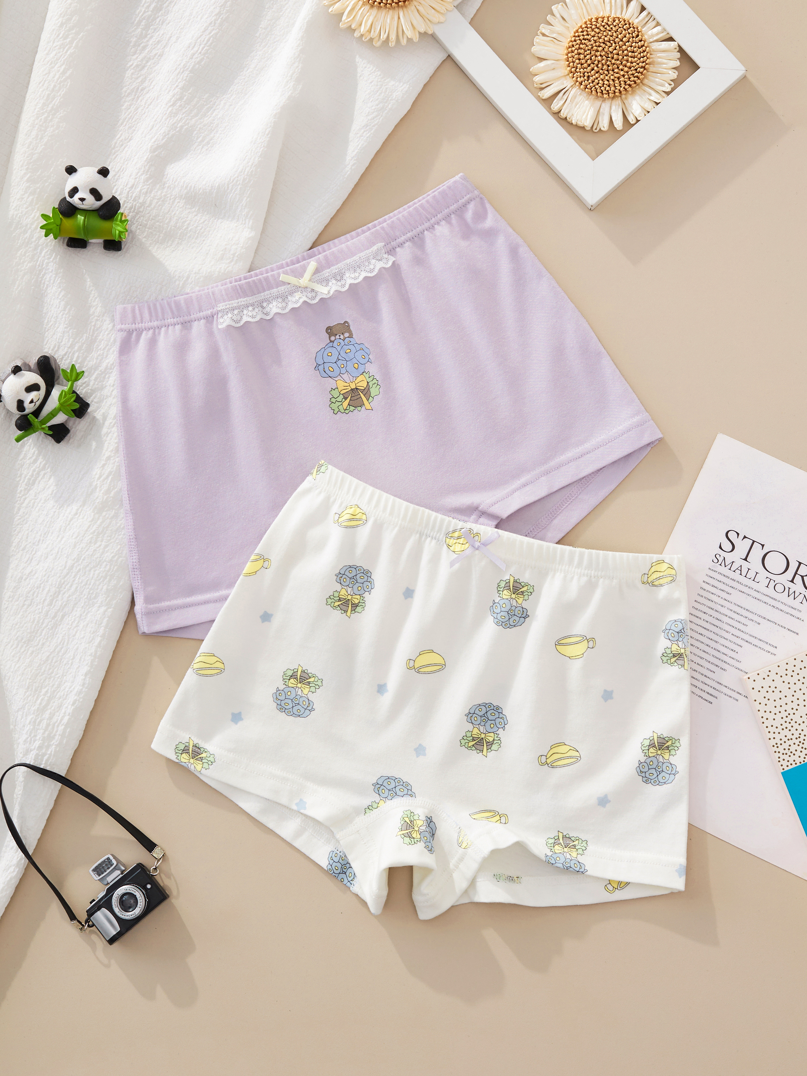 Cute Cartoon Printed Women's Boxer Shorts