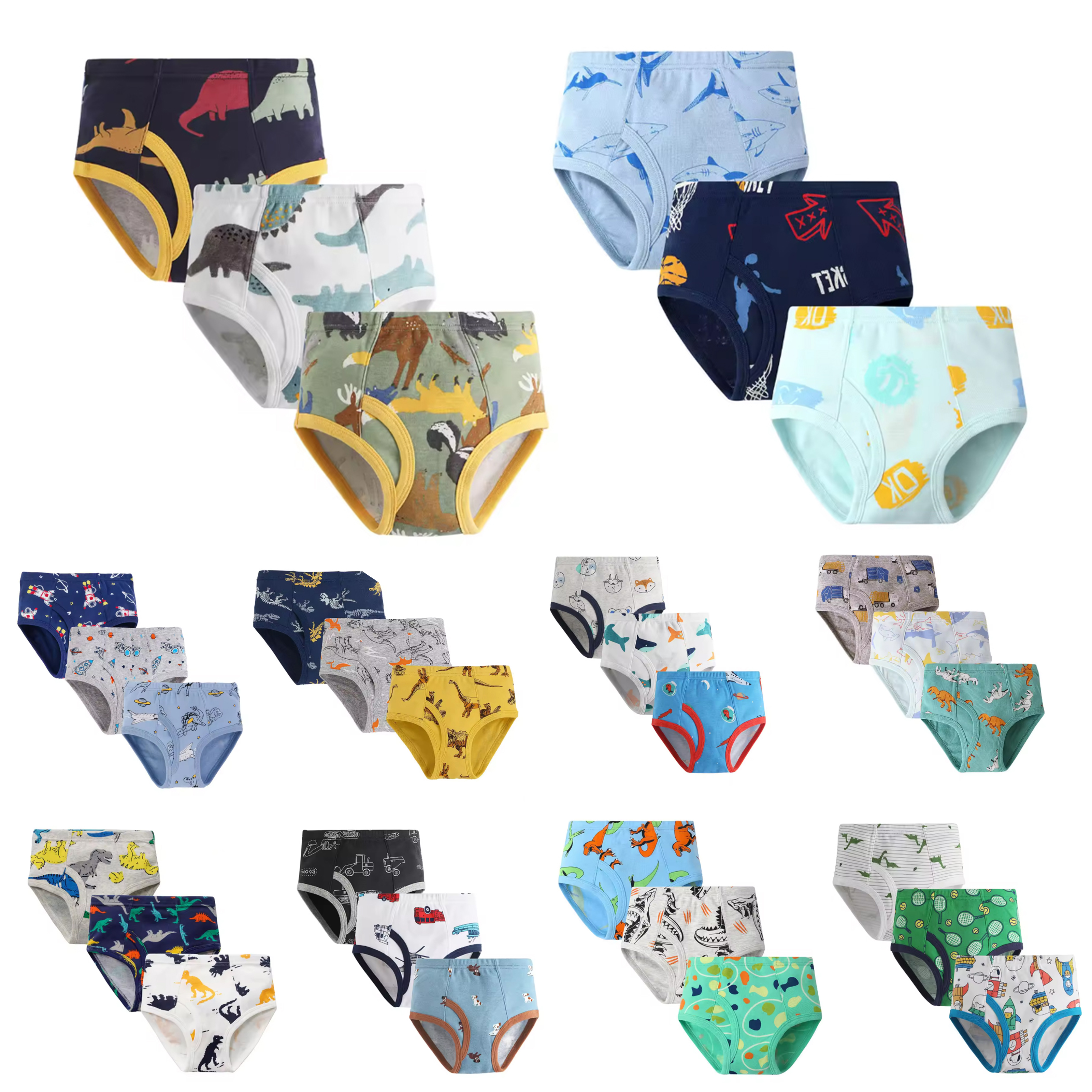 Colorful Cute Boys Kids Underwear Cotton Little Children Briefs Wholesale & OEM