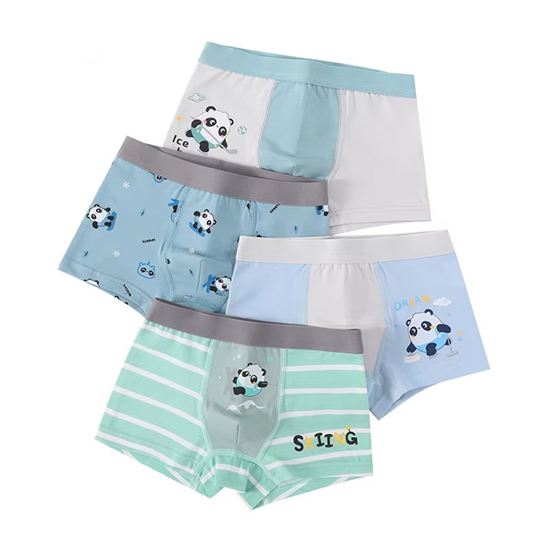 Kids Cartoon Panda Boxer Shorts