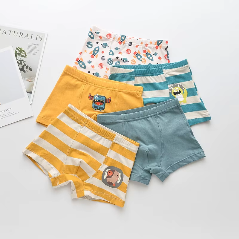 Wholesale Four Seasons Stretch Cotton Comfortable Children's Boy Underwear 2-14 Years Old Kids Boy Underwear