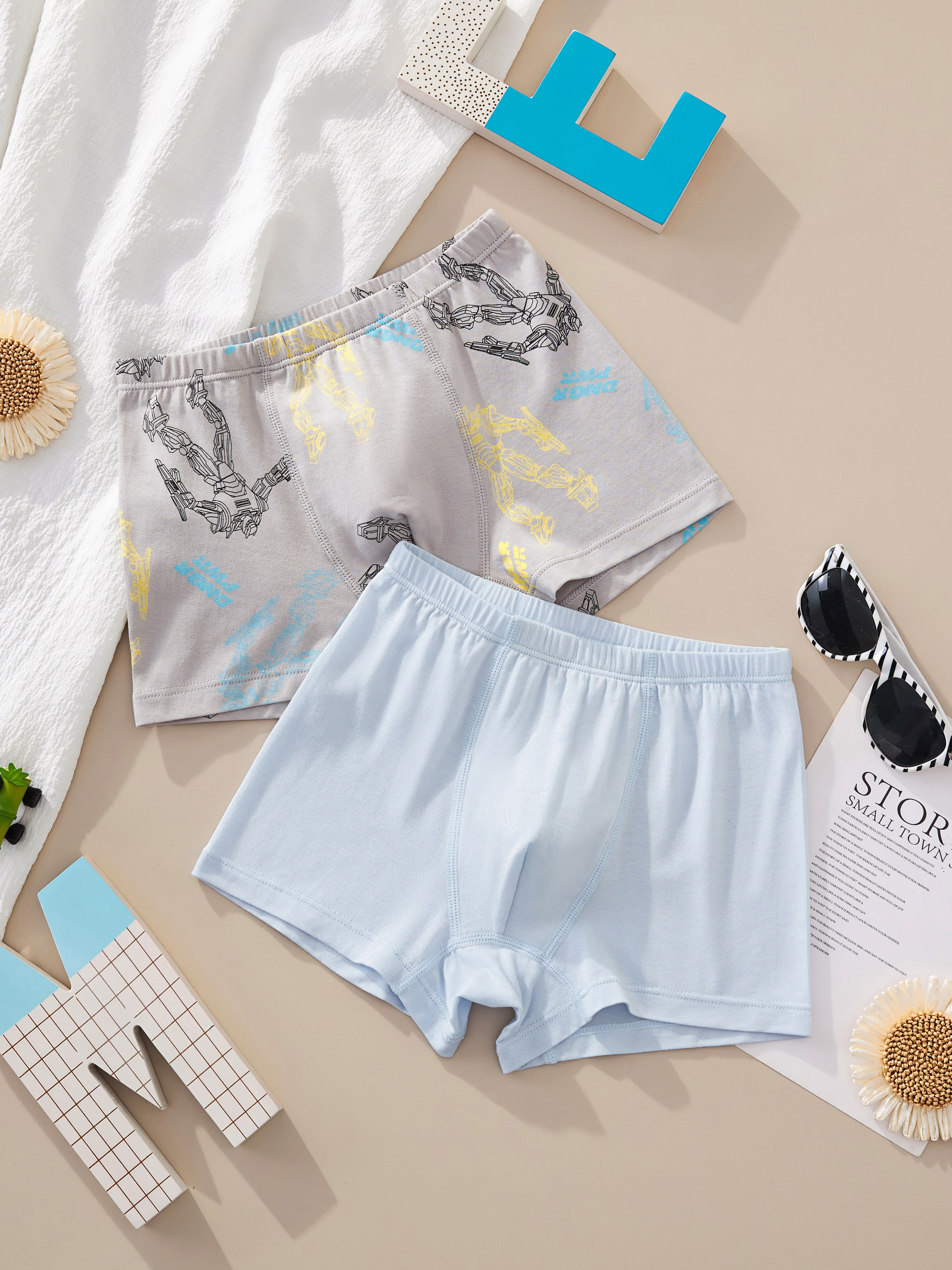 Boys' Robot Print Boxer Briefs