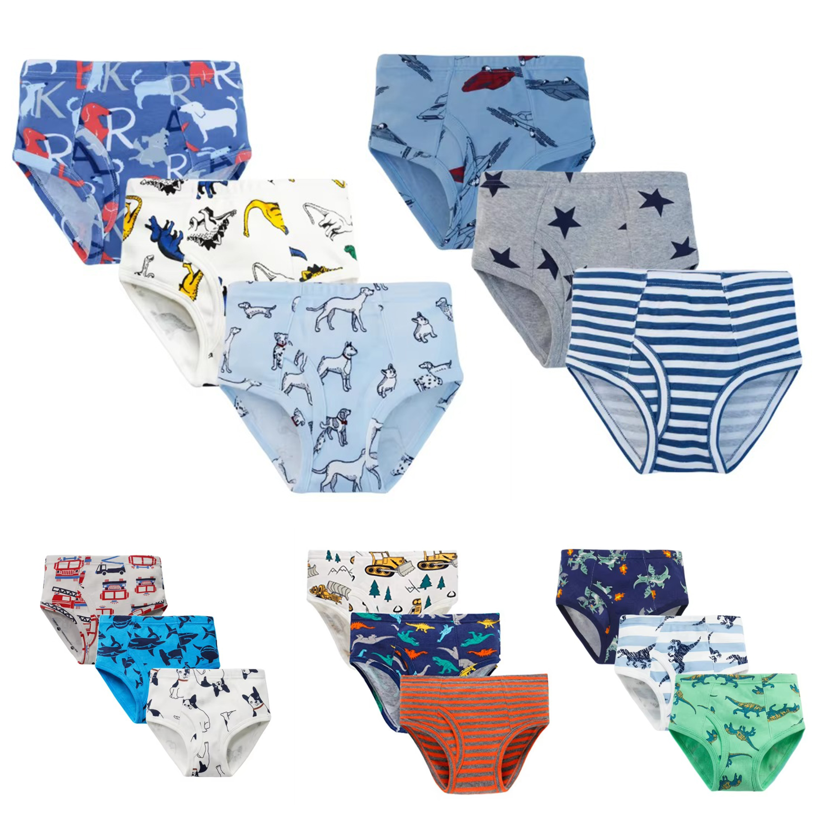 Colorful Cute Boys Kids Underwear Cotton Little Children Briefs Wholesale &ODM