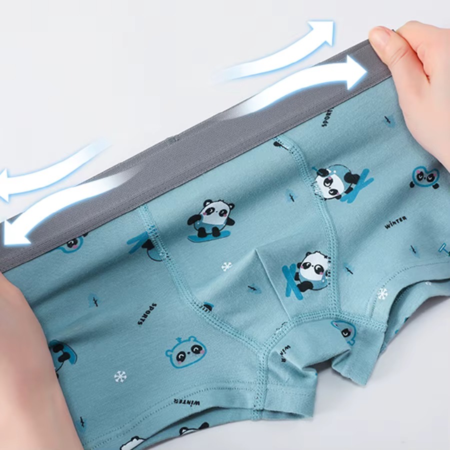 Kids Cartoon Panda Boxer Shorts