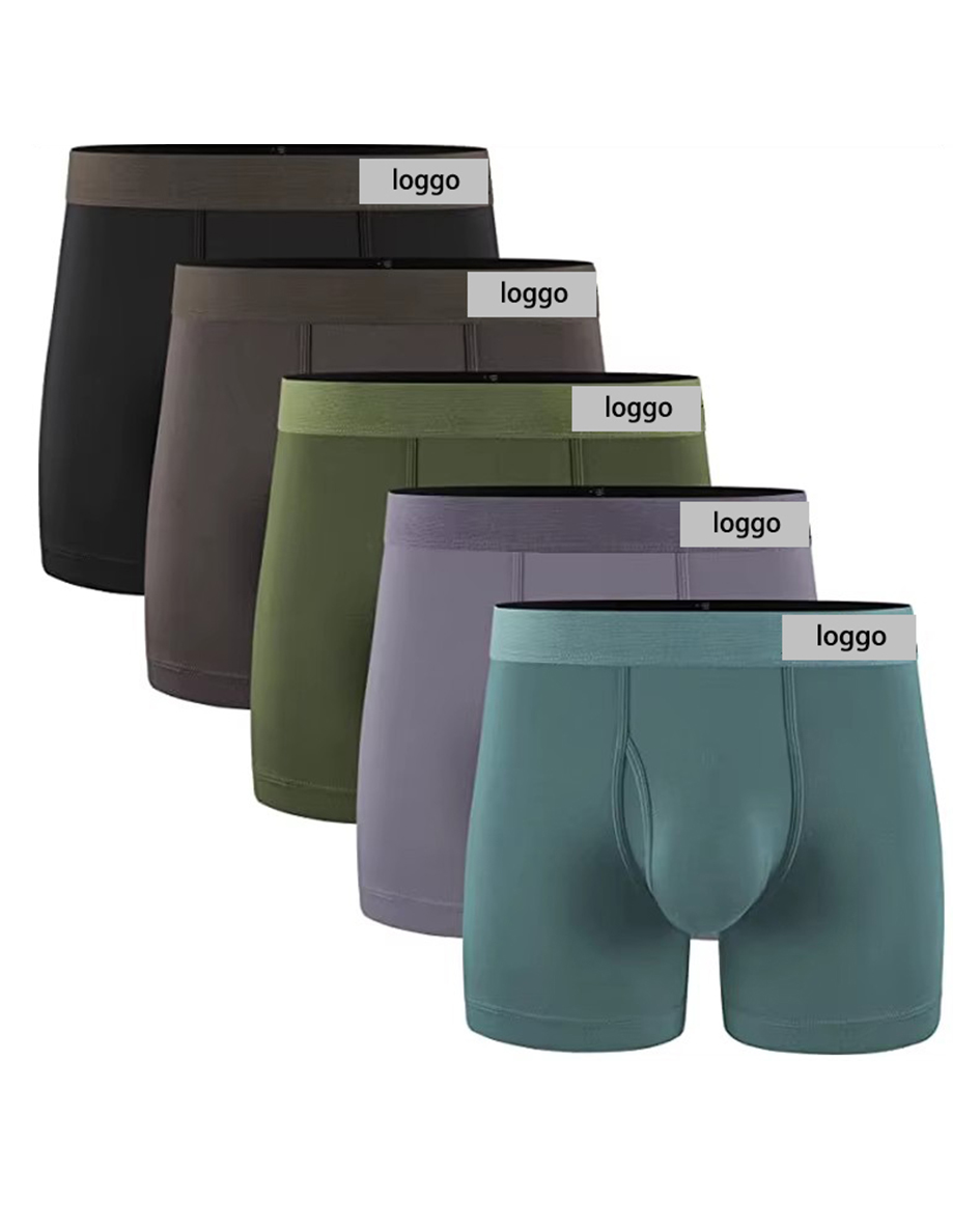 Factory Mid Bamboo Micromodal Custom Brand logo Cotton Brief Boxer Men Underwear
