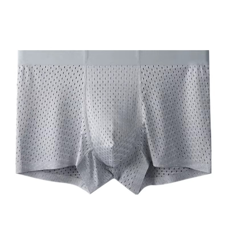 Custom Polyester Cotton Print logo Breathable Soft High Elasticity Quick Dry Mesh Men Underwear Men's Boxers