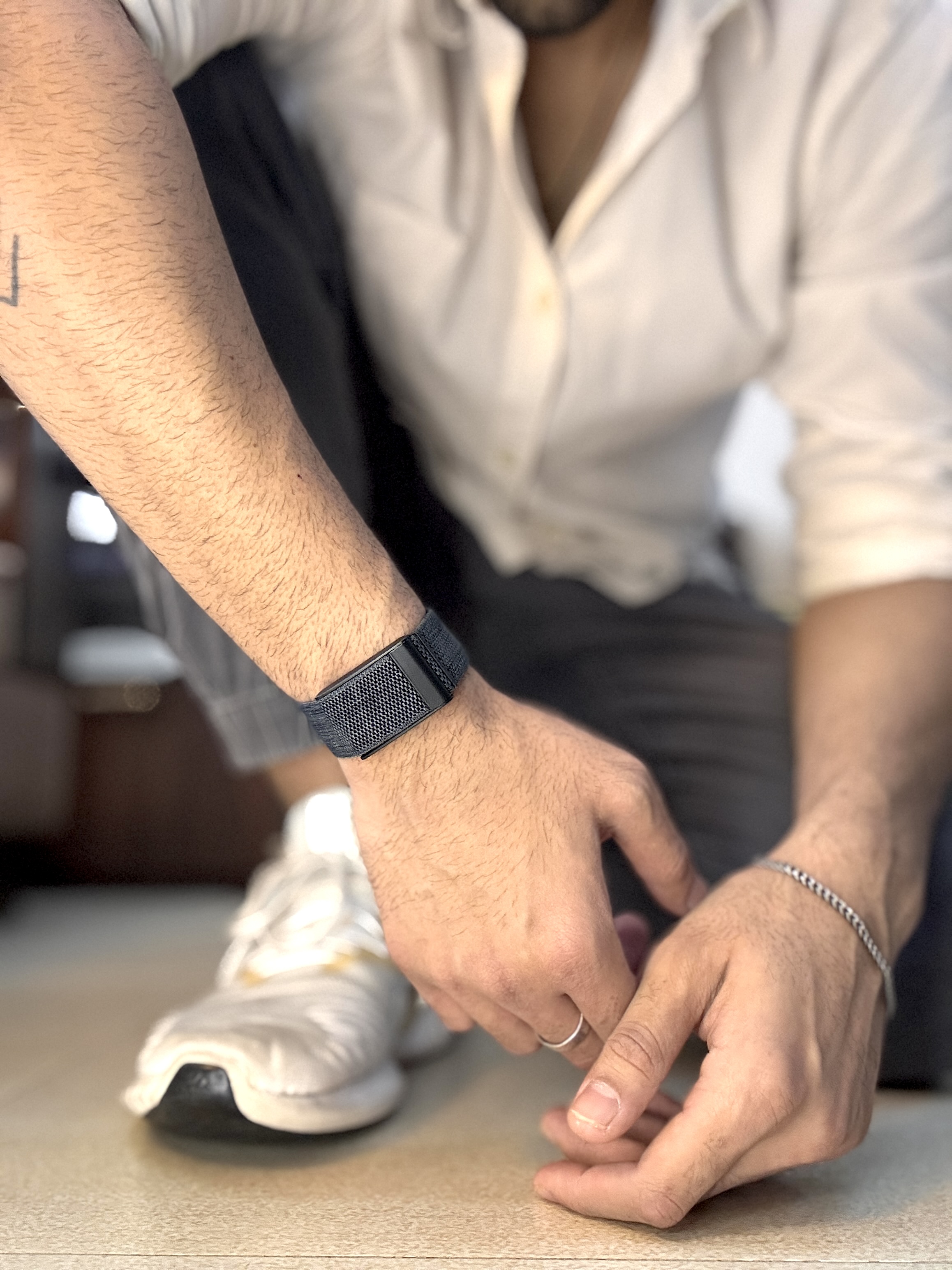 Grayish Black Strap || Metal Buckle