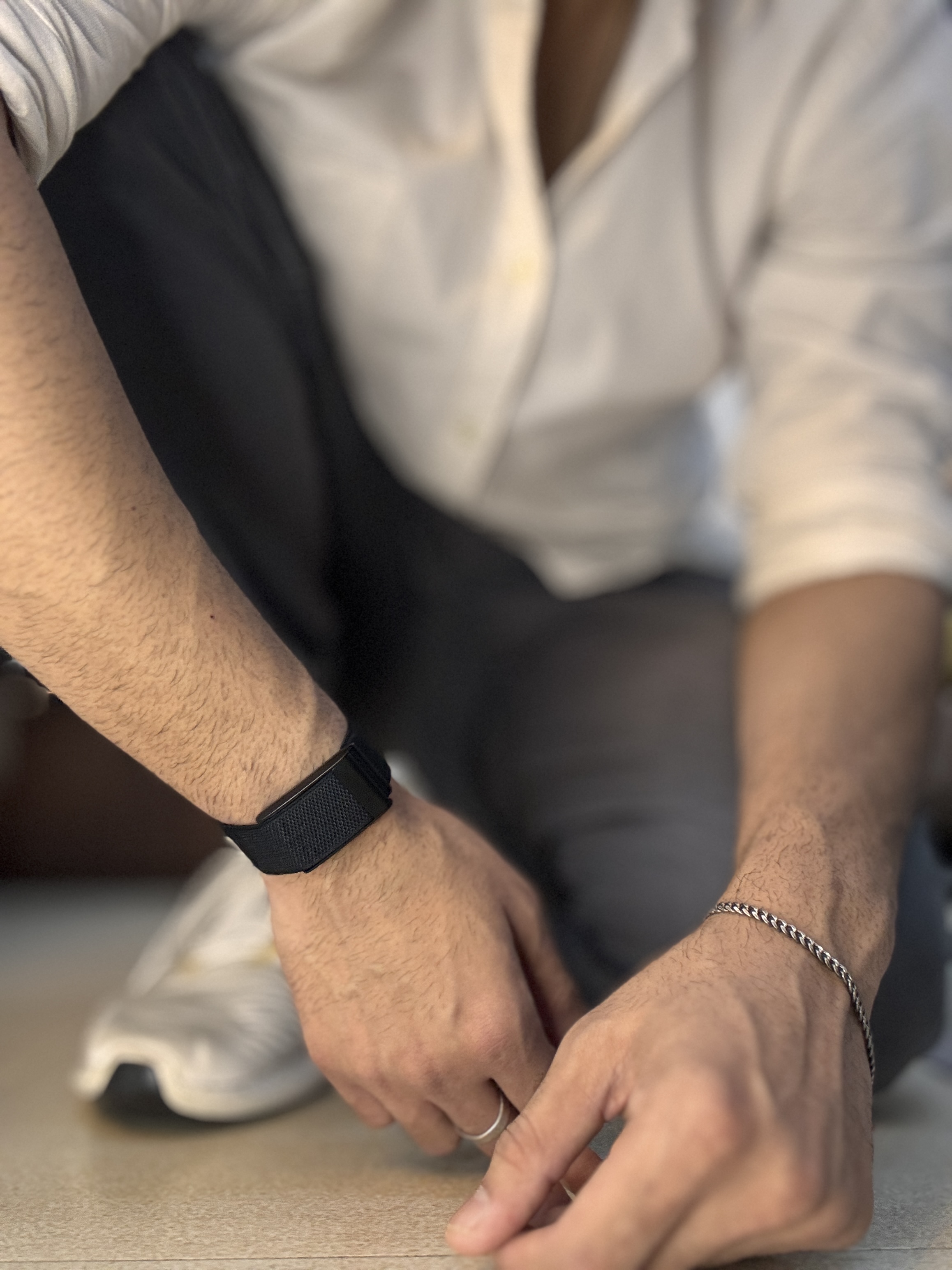 Jet-Black Strap || Metal Buckle