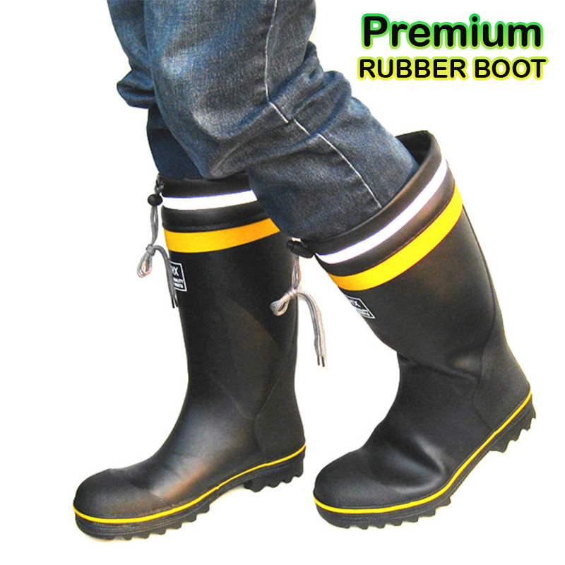 NAK011 Black Hight cut Rubber Safety boots