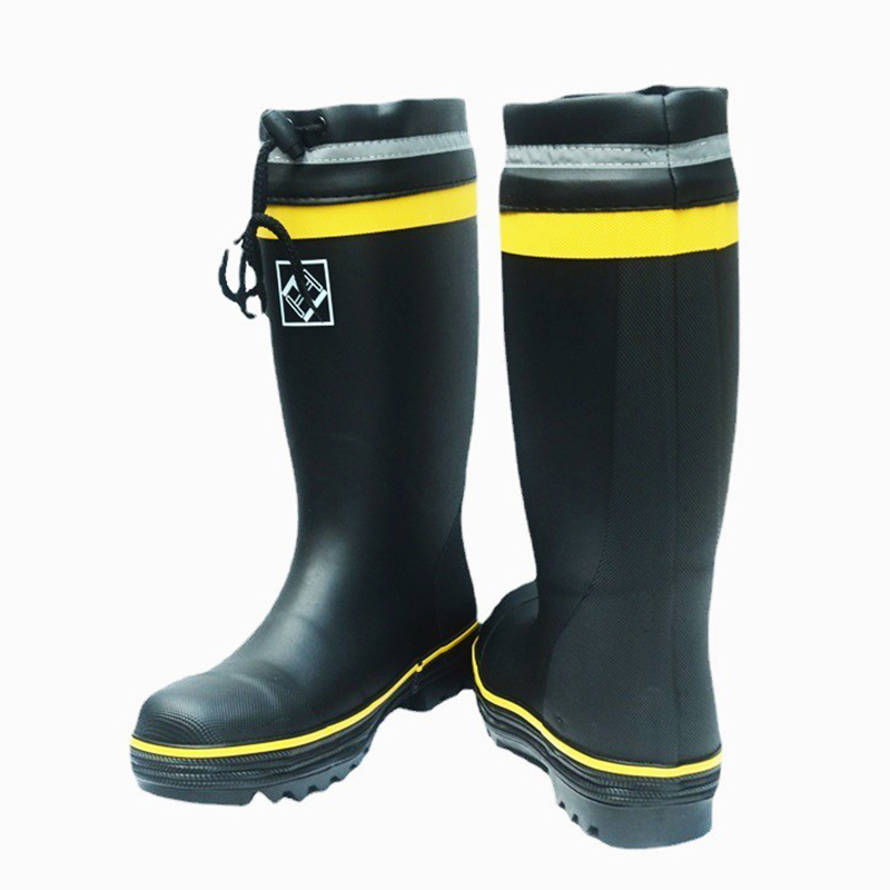 NAK011 Black Hight cut Rubber Safety boots