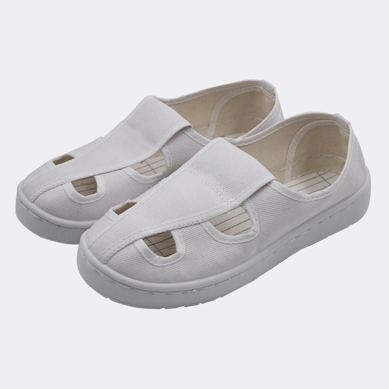 NAK018 Four Hole Canvas ESD Shoes (Blue / White)