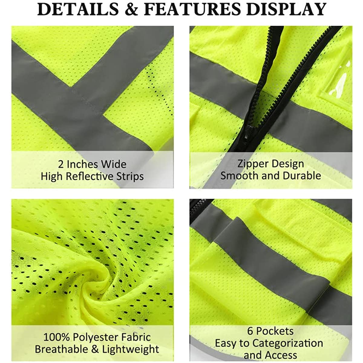 High-Visibility Premium Safety Vest with Pocket (Free Size)