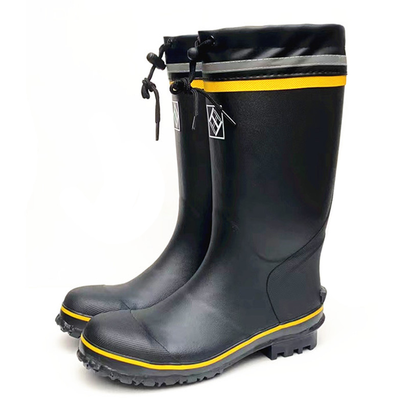 NAK011 Black Hight cut Rubber Safety boots