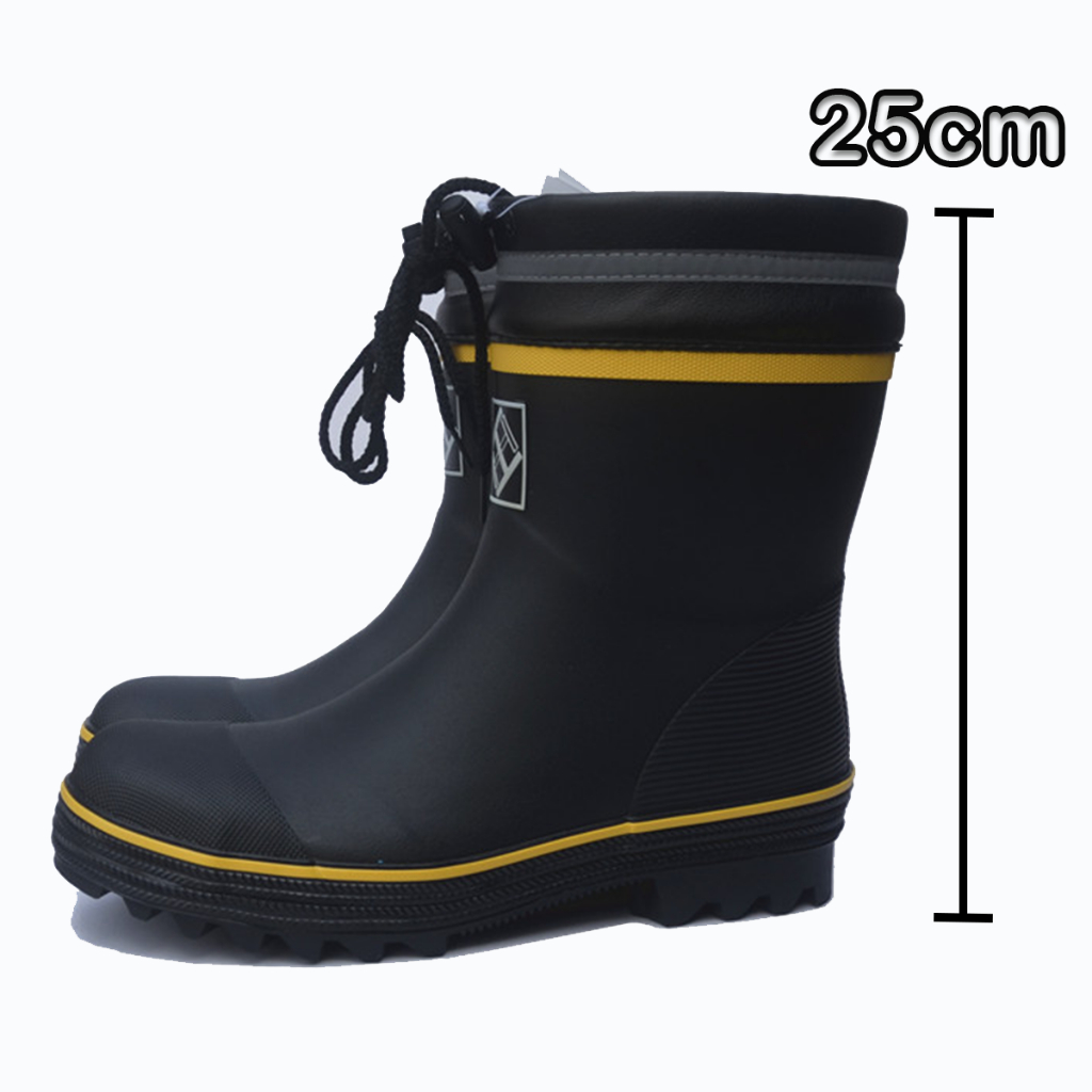 NAK012 Black Rubber Gardening Safety Boots