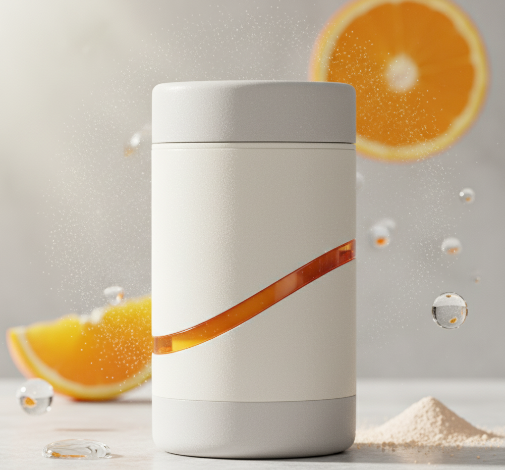 Suplemento de vitamina C en polvo