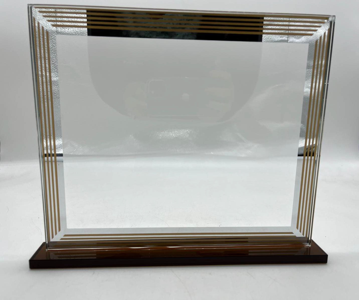 Placa de cristal marrón