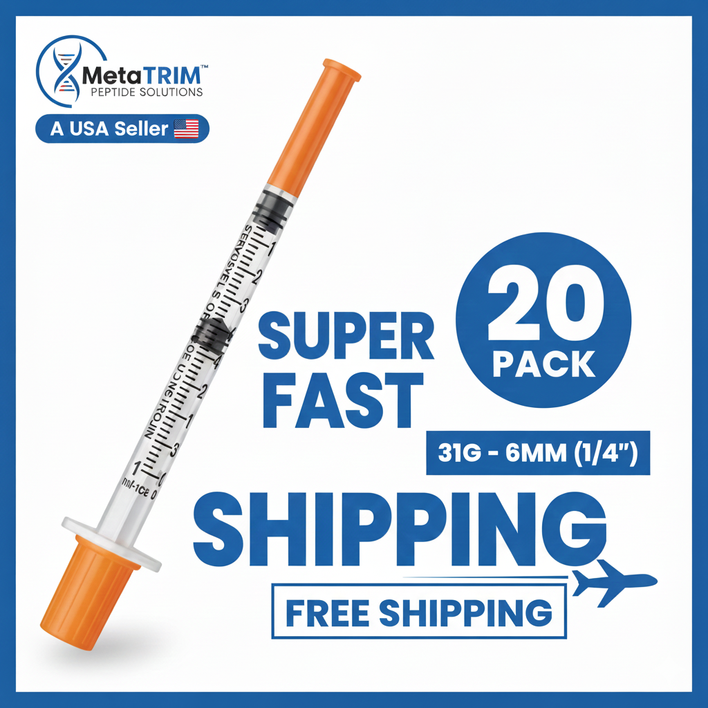 31G Insulin Syringe 6mm (1/4 inch) - 20 Pack