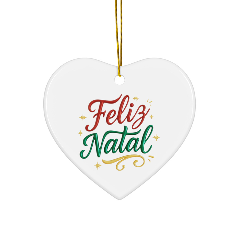 Feliz Natal Brazilian/Portuguese Ceramic ornament