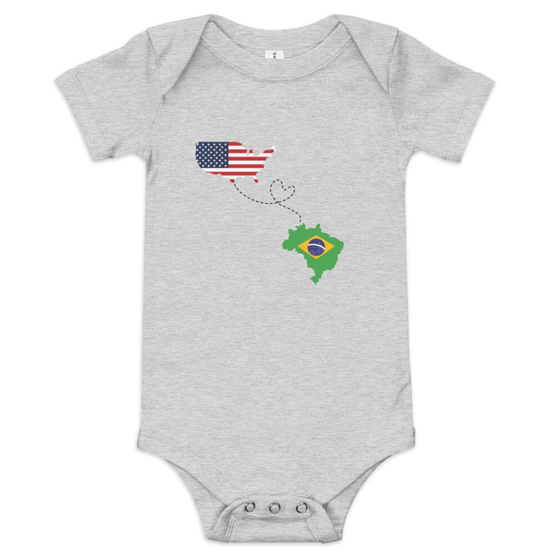 Brazil USA Baby Short Sleeve Onesie