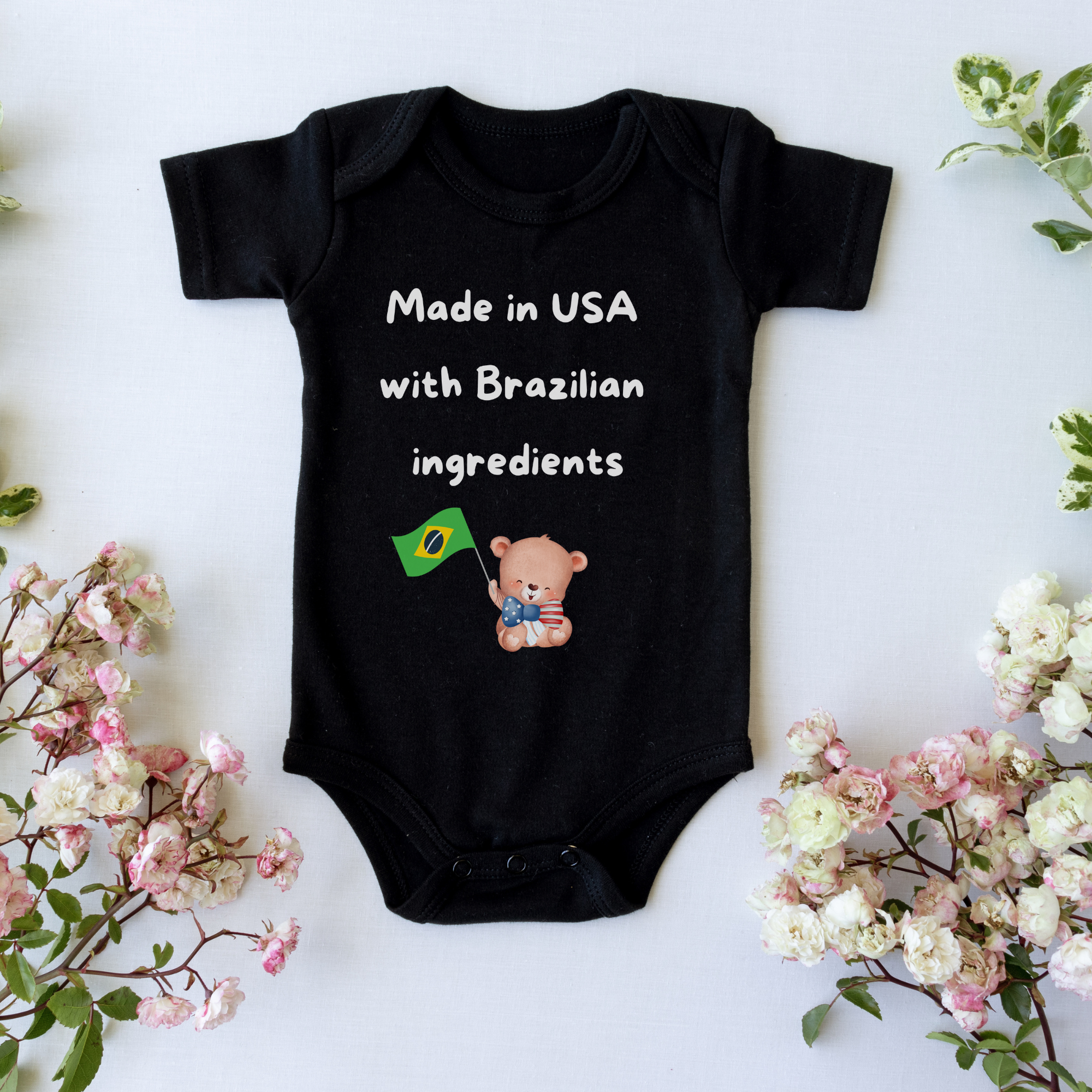 Made in USA with Brazilian Ingredients Baby Onesie