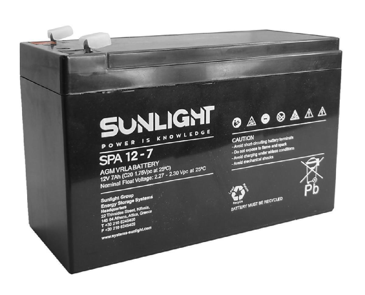 Sunlight SPA 12-7 AGM VRLA Battery