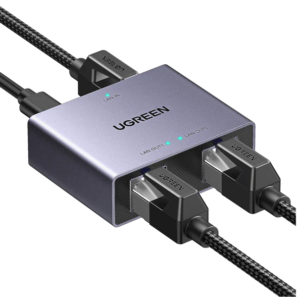 UGREEN Switch Ethernet 2 Port Switch RJ45 1000 Mbps Ethernet Splitter Network Switch