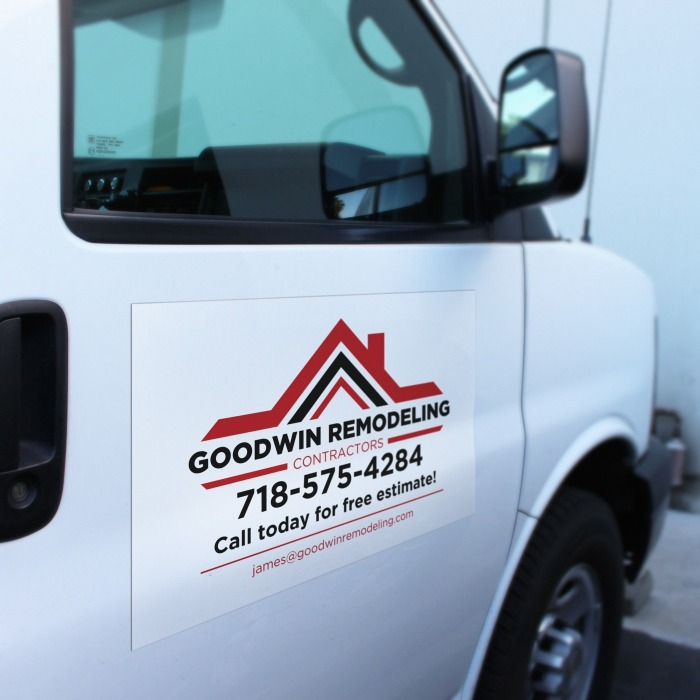 Car advertising magnet sign