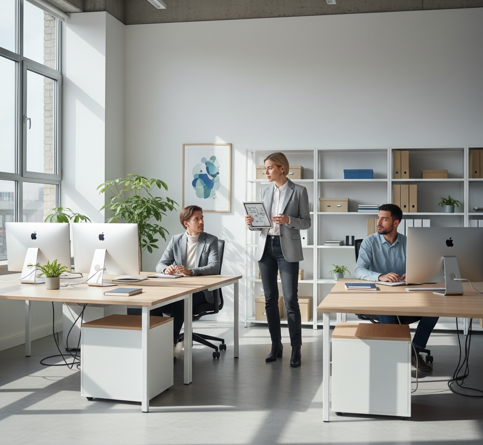 Escritorio moderno para oficina