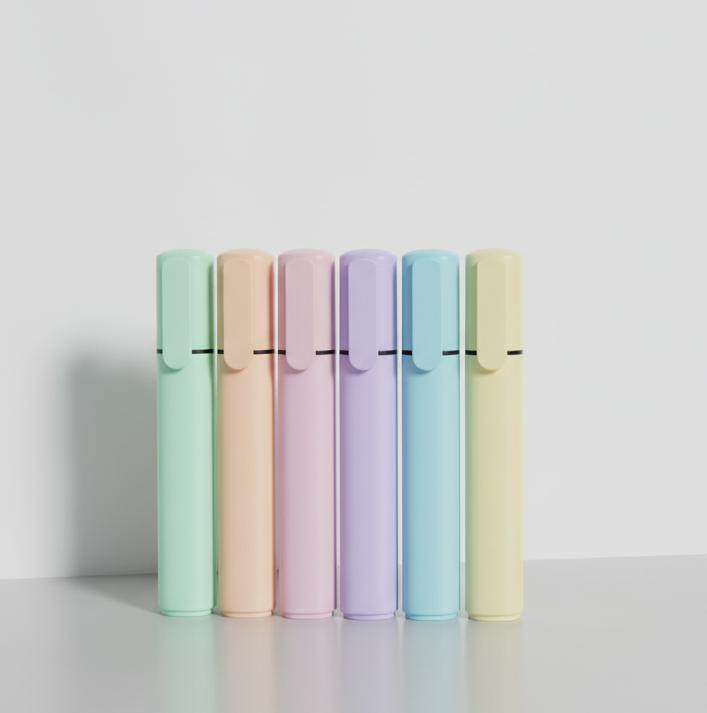 Bolígrafos de colores pastel