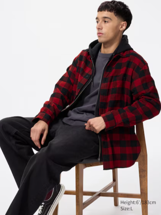 Flannel Checked Shirt Long Sleeve Regular Collar