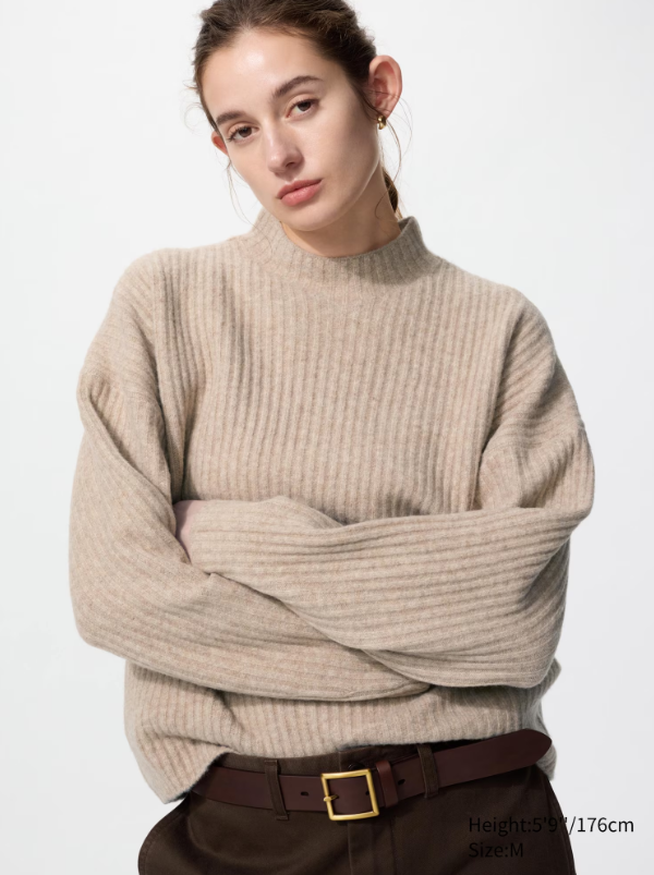 SOUFFLE YARD MOCK NECK SWEATER
