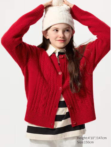 GIRLS Souffle Yarn Cardigan