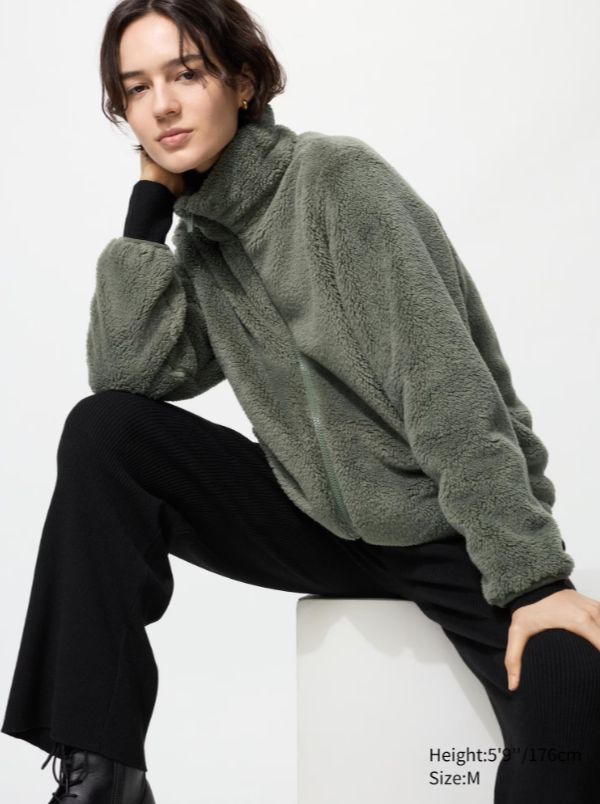 Fluffy Yarn Fleece Full-Zip Jacket